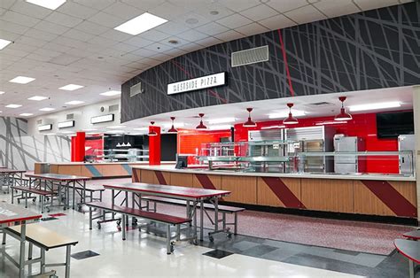 Modern High School Cafeteria