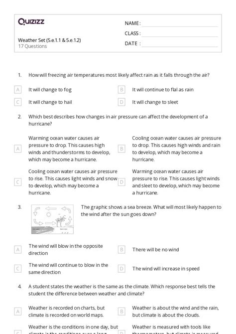 World Climate And Climate Change Worksheets For Th Grade On