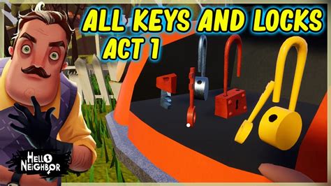 All Locks And Keys In Hello Neighbor Act Locked Doors Opened