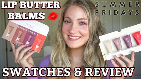 SUMMER FRIDAYS Lip Butter Balm Review Swatches YouTube