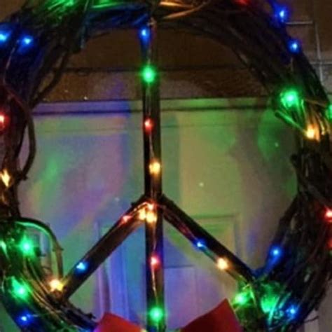 Lighted Peace Sign Etsy