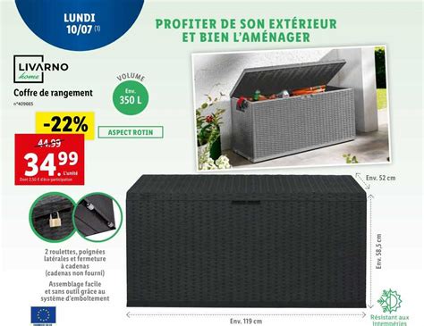 Promo Coffre De Rangement Livarno Home Chez Lidl Icatalogue Fr