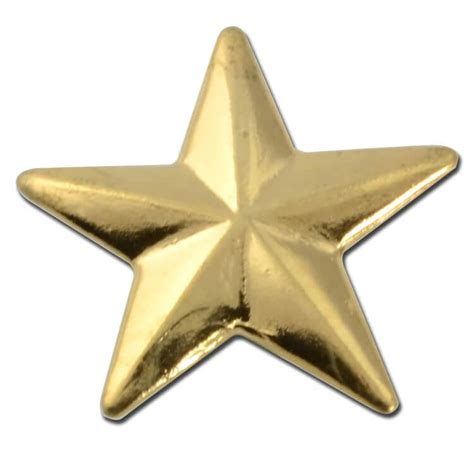 Stockpins Gold Beveled Star Lapel Pin Model B02 Made In Usa