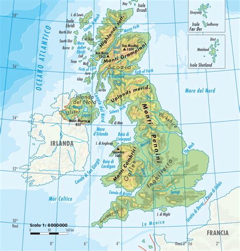 Il Regno Unito Cartina Fisica Cartina Politica Italia