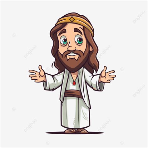 Christ Clipart Dessin Anim Personnage De J Sus Avec Une Main Ouverte