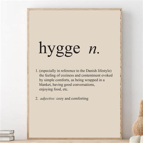 Hygge Definition Print Hygge Wall Art Hygge Printable Etsy Canada