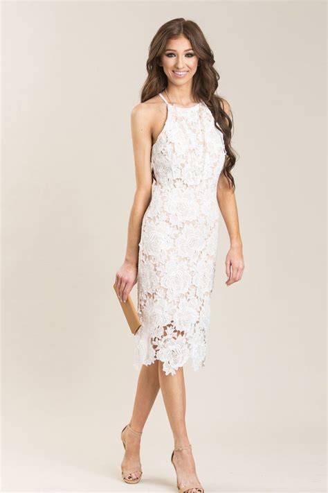 White Lace Halter Neck Dress Atelier Yuwa Ciao Jp