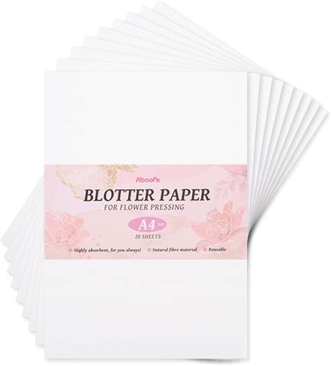 Aboofx 20 Sheets Blotting Paper For Flower Press Large A4 Highly