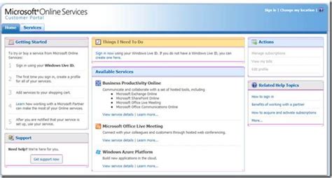 Microsoft Online Services – обзор возможностей. | Блог Дмитрия