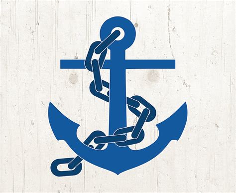 Blue Anchor Svg, Nautical Svg, Anchor Clipart, Anchor Chains Clipart ...