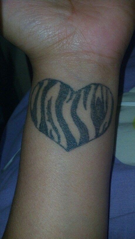 Zebra Heart Tattoo Tattoos Heart Tattoo Paw Print Tattoo