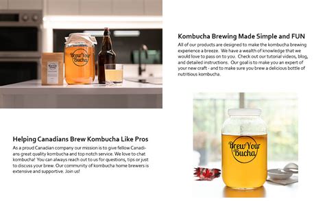 Brew Your Bucha Complete Kombucha Homebrew 4 Liter Kombucha Starter Kit