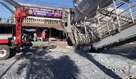 Al menos 4 heridos por colapso de puente peatonal en San Nicolás