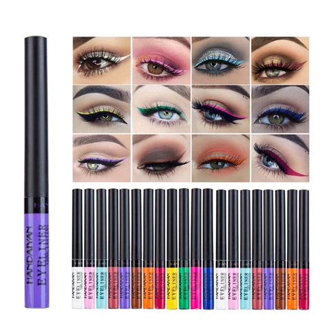 Allbesta 12 Farben Bunt Liquid Eyeliner Set Matte Wasserfest Make Up ...