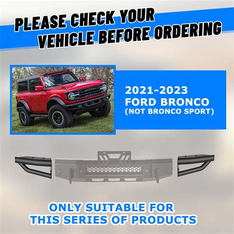 Front Bumper Rear Bumper For 2021 2023 Ford Bronco Steel Bumper Diy