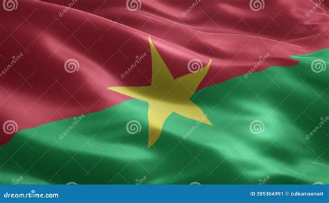 Burkina Faso Flag Video Waving In Wind Realistic Flag Background