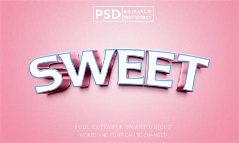 Premium Psd Sweet 3d Editable Text Effect Premium Psd