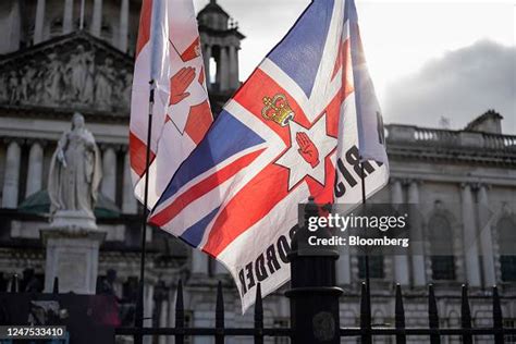The Ulster Banner Left And A Loyalist Flag With The Slogan That