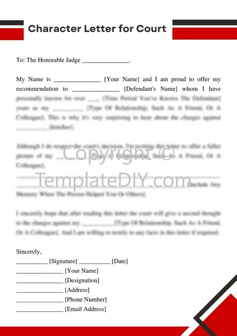 Character Letter For Court Sample Template In Pdf And Word Character Letters Lettering Words