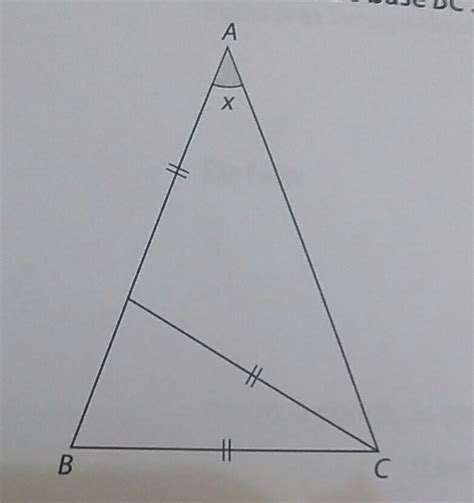 Na Figura O Triângulo Abc é Isósceles De Base Bc A Medida X Do ângulo é Br