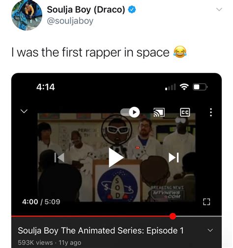 SAY CHEESE On Twitter Soulja Boy Says He Was The First Rapper To