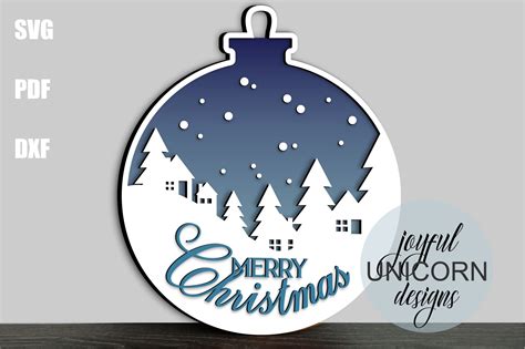 Christmas Ball Door Hanger Svg Graphic By Joyfulunicorn · Creative Fabrica