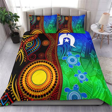 AIO Pride 3 Piece Duvet Cover Set Australia Indigenous Aboriginal And