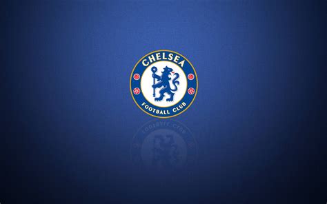 Download Chelsea Fc Logo In Blue Background Wallpaper