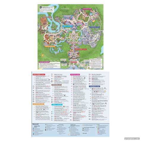 Walt Disney World Map Printable - Gridgit.com