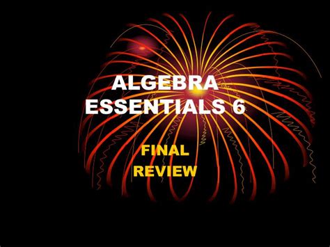 Ppt Algebra Essentials 6 Powerpoint Presentation Free Download Id