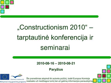 Ppt Constructionism Tarptautin Konferencija Ir Seminarai