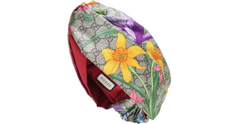 Gucci GG Flora Turban Silk Headband In Red Lyst