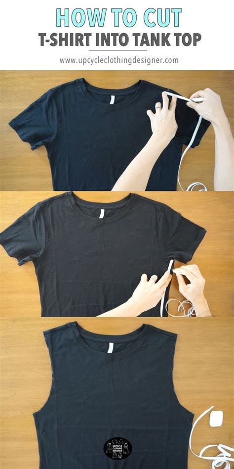 Step By Step Instructions For How To Cut A T Shirt Into A Tank Top Upcycle A Tee Into A Tank