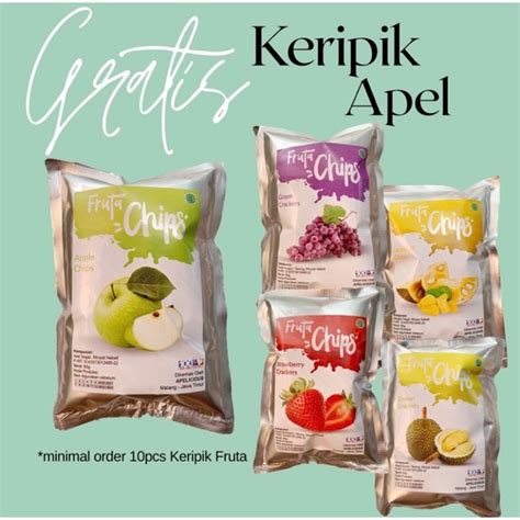 Jual BONUS 1 Keripik Apel Keripik Buah Kripik Krupuk Buah Apel