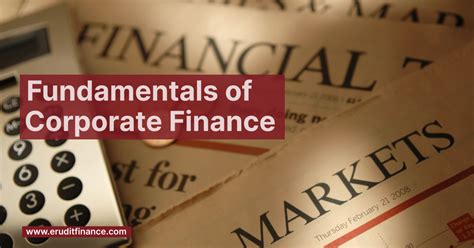 fundamentals  corporate finance  explained