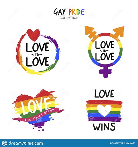 Varios Stickers Del Orgullo Gay Stock De Ilustraci N Ilustraci N De Etiqueta Icono