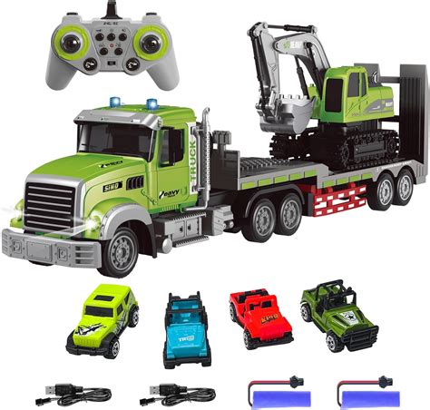 Fistone RC Semi Truck Excavator Toy Set 1 12 RC Semi Trailer Truck