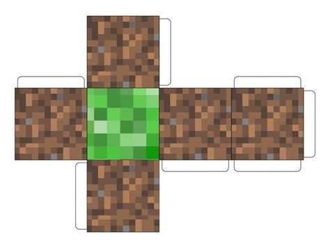 Minecraft Papercraft Grass Block