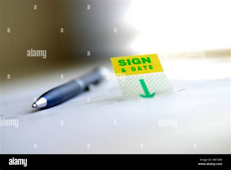 Please Sign Here Stock Photo - Alamy