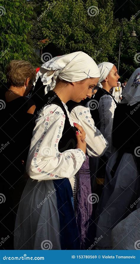 Serbian Folklore Dancing Around The Fountain In Beautiful Medical Spa Wellness Center Banja ...