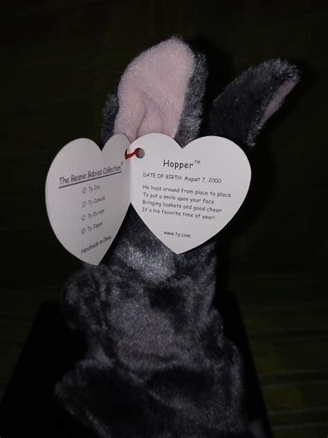 Ty Beanie Baby Hopper The Rabbit Mwmts Etsy