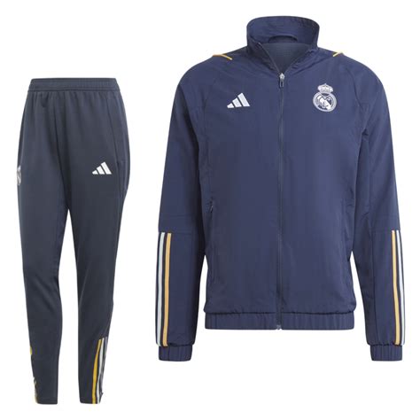 Adidas Real Madrid Presentatie Trainingspak Donkerblauw Wit