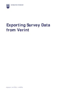 Fillable Online Exporting Survey Data Fax Email Print Pdffiller