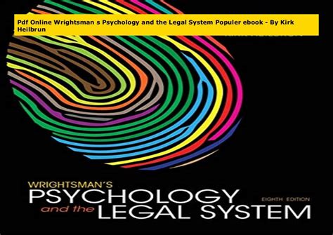 Pdf Online Wrightsman S Psychology And The Legal System Populer Ebook