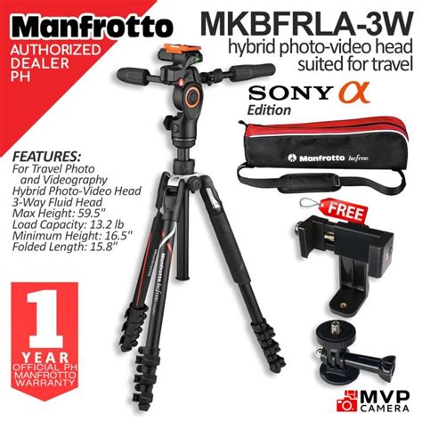 Authorized Ph Manfrotto Mkbfrla 3w Befree 3 Way Live Advanced Sony