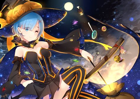 Female Anime Character With Blue Hair Hd Wallpaper Wallpaper Flare