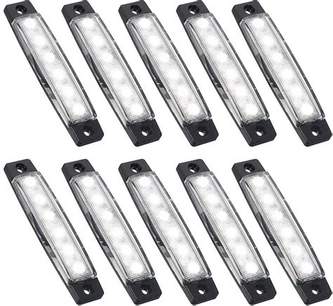 10 szt LAMPA OBRYSOWA OBRYSÓWKA DIODOWA LED OBRYSÓWKI 6LED 12V 24V 10x