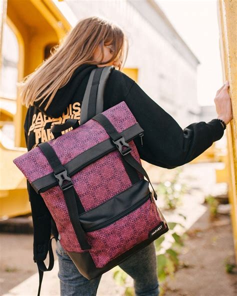 Roll Top Backpack Print Backpack Women Backpack Travel Etsy In 2020 Women Backpack Travel