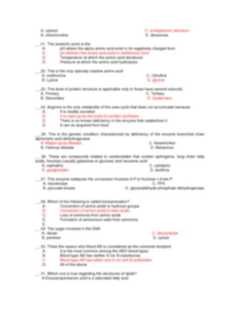 Solution Biochemistry Answer Key Studypool