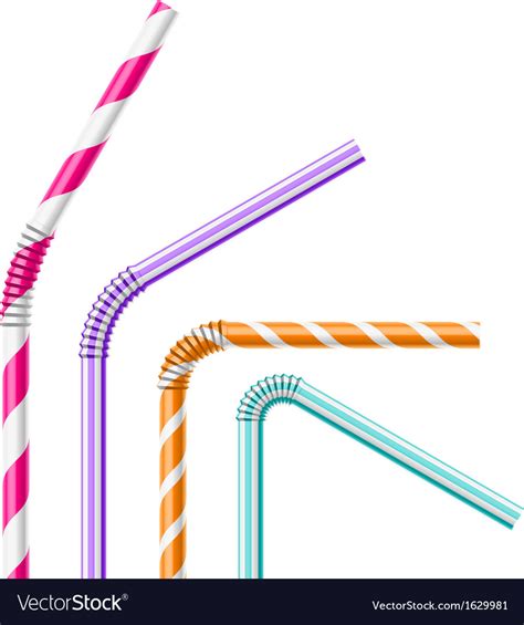 Colorful Drinking Straws Royalty Free Vector Image